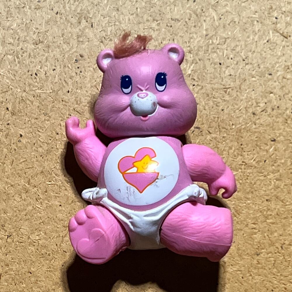 Care Bear Baby Hugs pose-able posable action figure 80's small Vtg toy decor